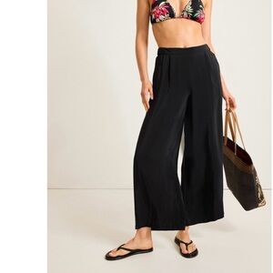 Tommy Bahama Calypso Crepe Pant Black Wide-Leg NWT, Size XL .